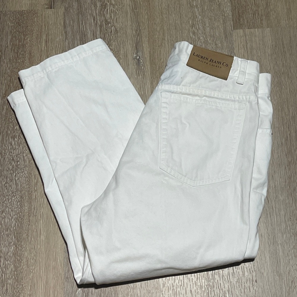 Lauren Jeans Co.‎ Ralph Lauren White Cropped Denim Pants - Size 6